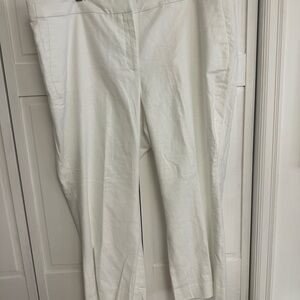 J. Crew White Linen Kelsey Pants - Size 22